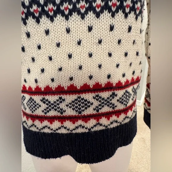 Vintage Ralph Lauren Holiday Christmas Fair Isle Red & Navy Olympics Sweater - Picture 6 of 16